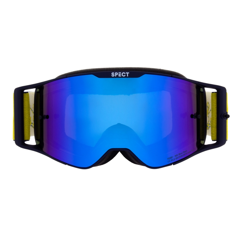 Gogle motocrossowe Red Bull Spect TORP niebieskie z niebieskimi soczewkami