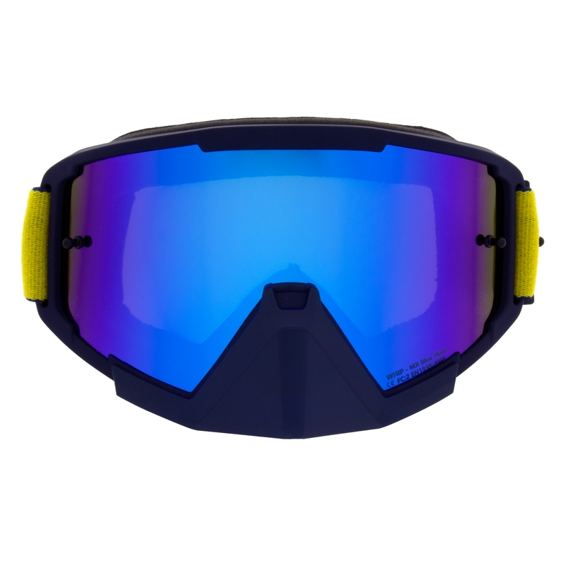 Gogle motocrossowe snowcross Red Bull Spect TORP niebieskie z niebieskimi soczewkami