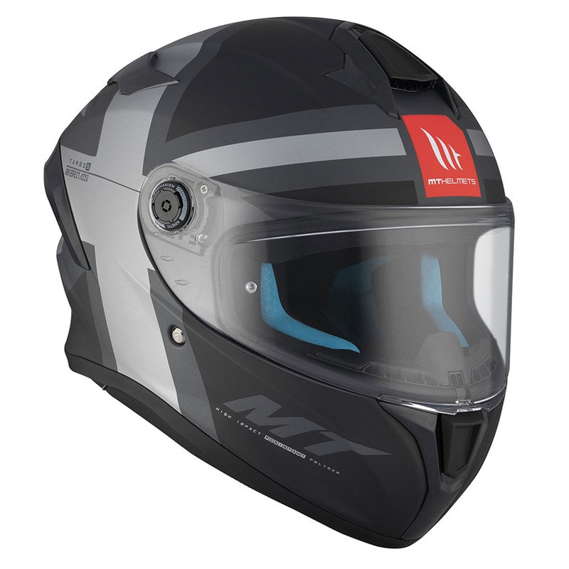 Integrální helma na motorku MT TARGO S BRITAIN C2 matná černo-šedá
