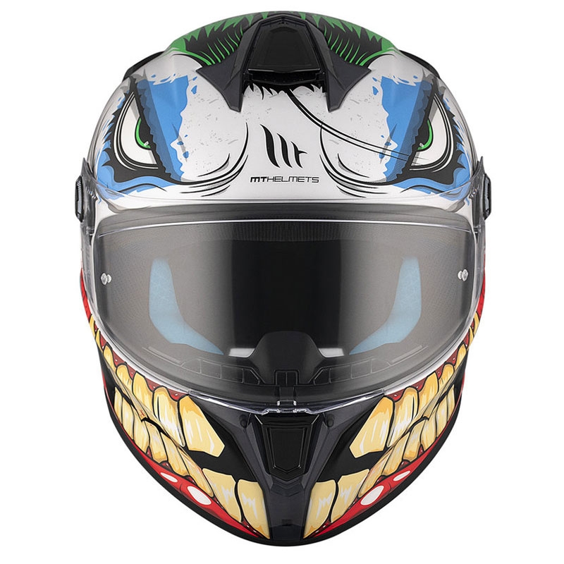 Kask motocyklowy integralny MT TARGO S JOKE A5 biało-czarno-czerwony
