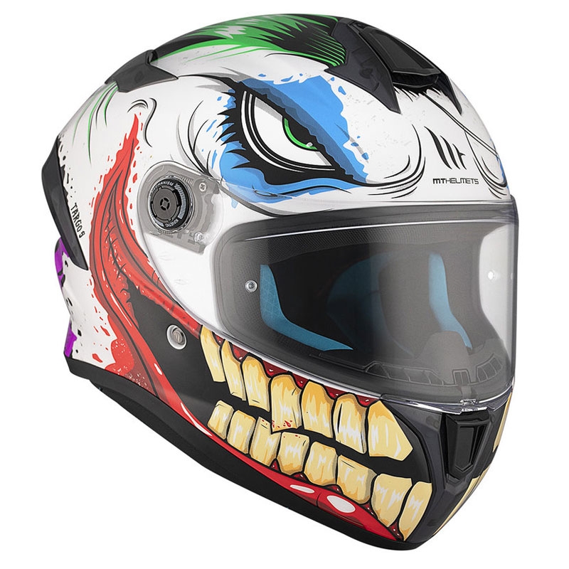 Kask motocyklowy integralny MT TARGO S JOKE A5 biało-czarno-czerwony