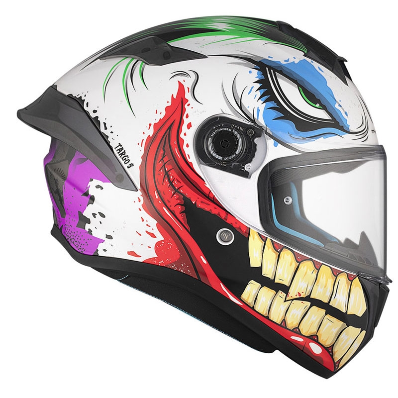 Kask motocyklowy integralny MT TARGO S JOKE A5 biało-czarno-czerwony