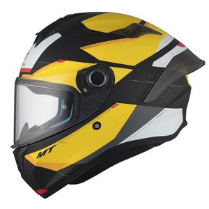 Integrální helma na motorku MT TARGO S KAY B3 matná černo-bílo-žlutá