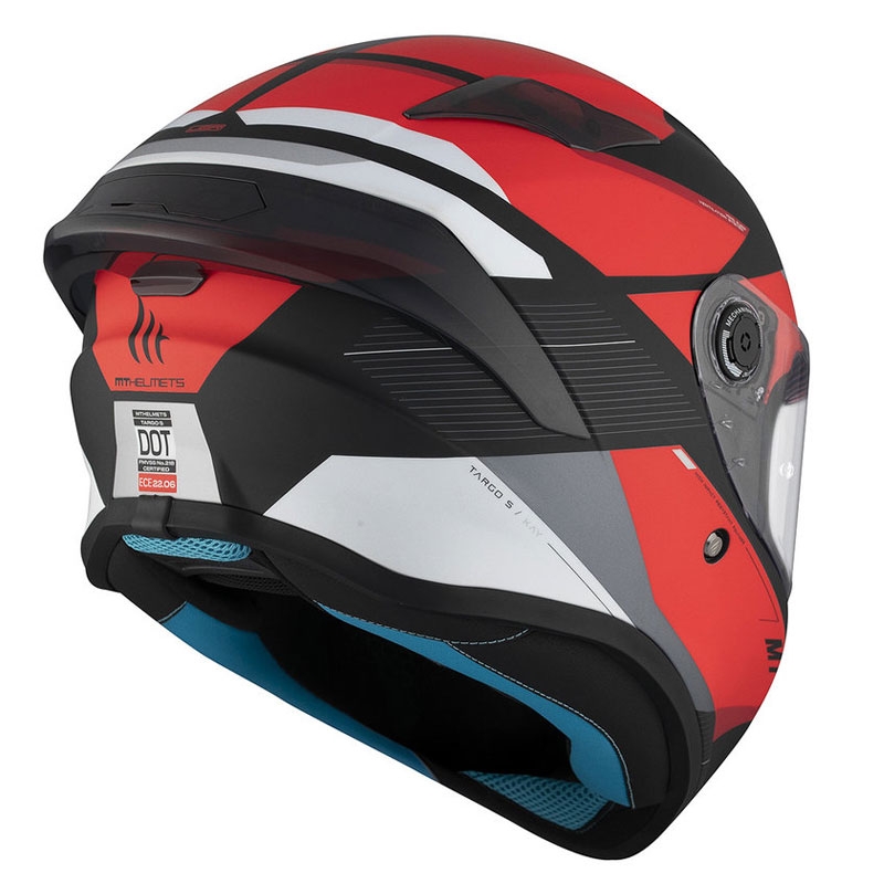 Integrální helma na motorku MT TARGO S KAY B5 matná černo-červeno-bílá