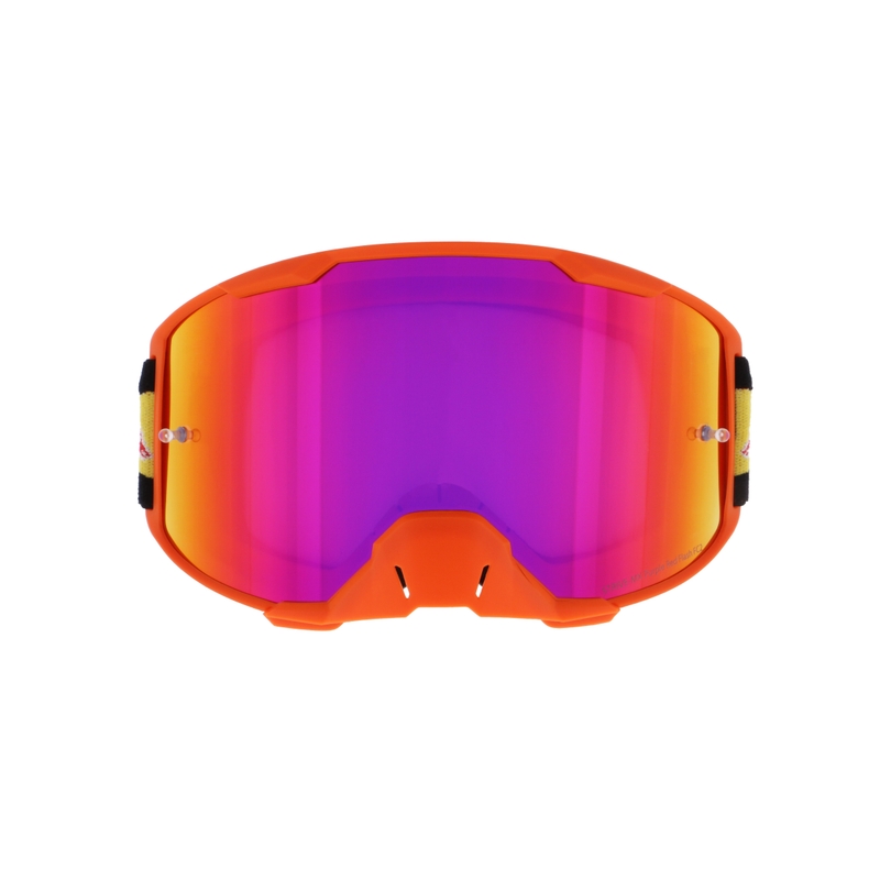 Gogle motocrossowe Red Bull Spect STRIVE S pomarańczowe z czerwonymi soczewkami