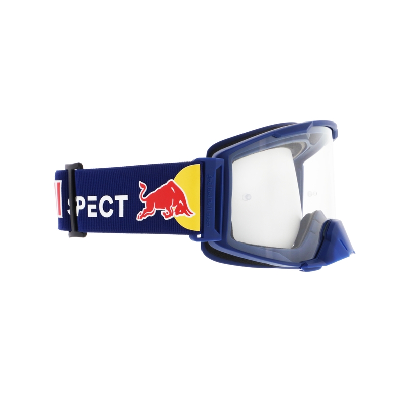 Gogle motocrossowe Red Bull Spect STRIVE S ciemnoniebieskie z przezroczystymi soczewkami