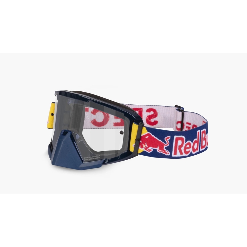 Gogle motocrossowe Red Bull Spect WHIP ciemnoniebieskie z przezroczystymi soczewkami