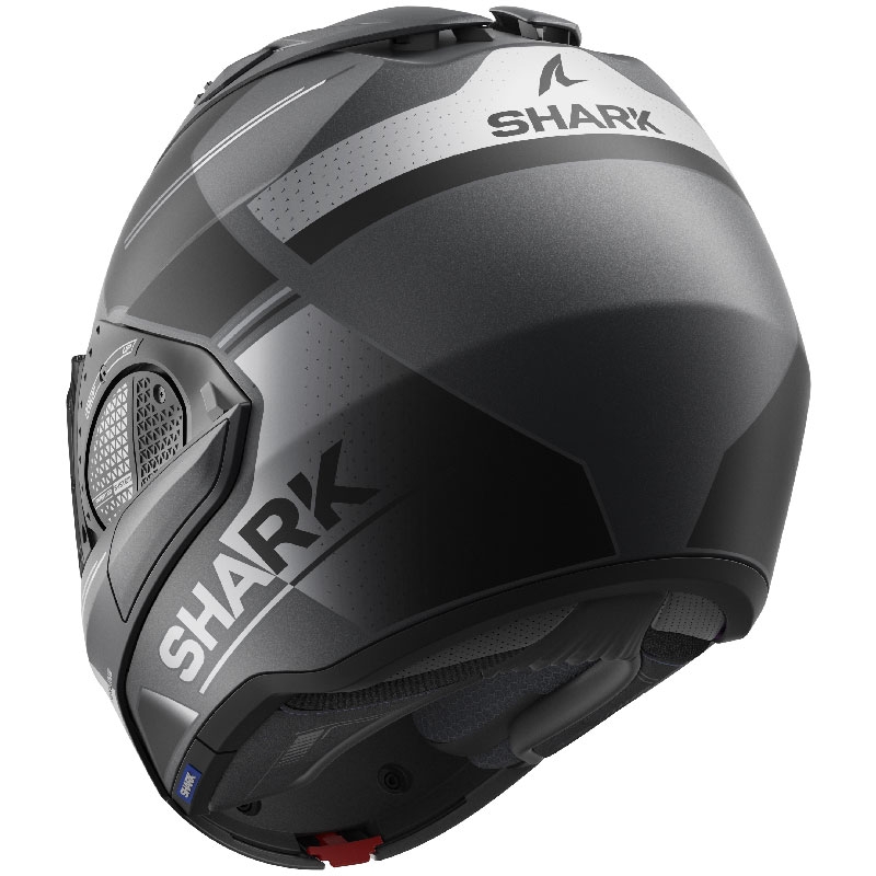Kask SHARK EVO-GT Tekline czarno-szary z matową wywrotką