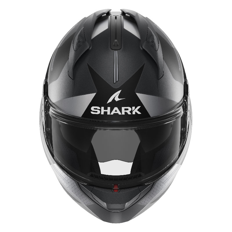 Kask SHARK EVO-GT Tekline czarno-szary z matową wywrotką