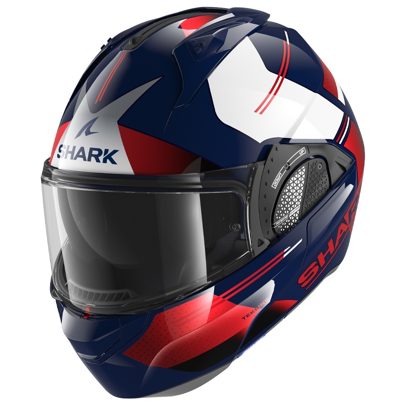 Kask SHARK EVO-GT Tekline blue-white-red tipping