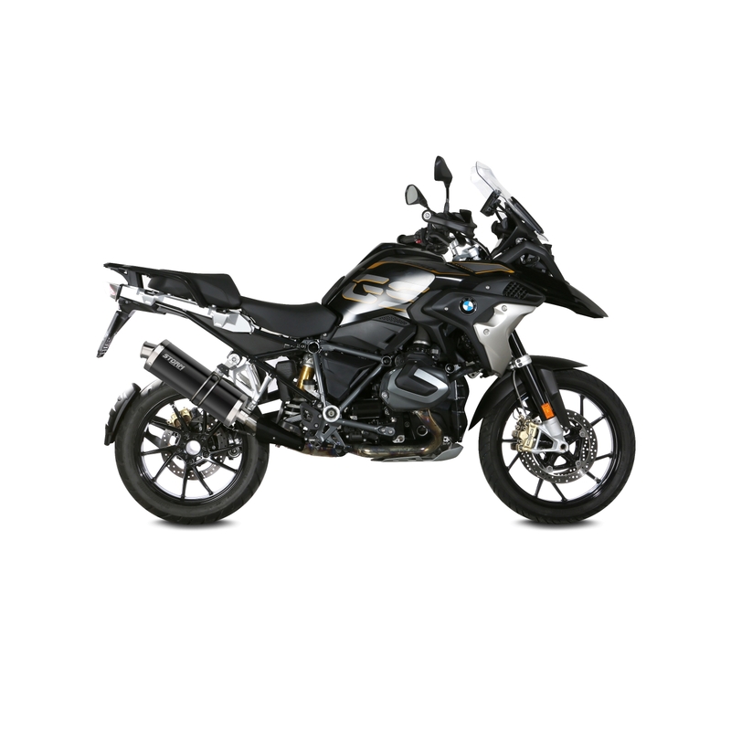 Silencer STORM OVAL Steel black for BMW R 1250 GS 2019-2023, BMW R 1250 GS Adventure 2019-2023