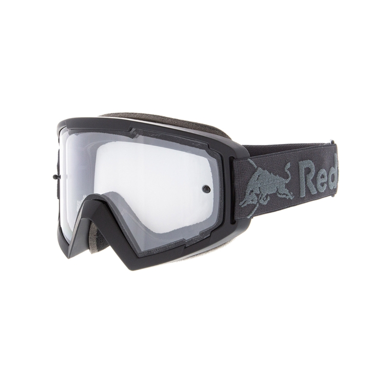 Gogle motocrossowe Red Bull Spect WHIP ciemnoszare z przezroczystymi soczewkami