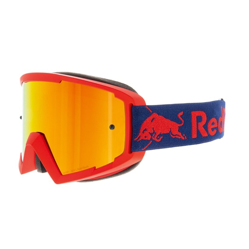 Gogle motocrossowe Red Bull Spect WHIP czerwone z pomarańczowymi soczewkami