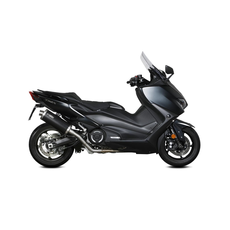 Full exhaust system 2x1 STORM OVAL Steel black for YAMAHA XP 560 T-MAX 2020-2021