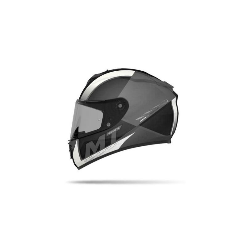 Integralny kask motocyklowy MT Rapide Overtake czarny matowy-biały