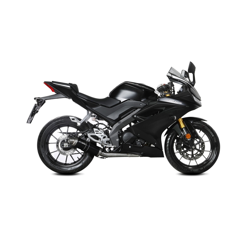 Full exhaust system 1x1 STORM GP Black for YAMAHA YZF-R 125 2019-2024, YAMAHA MT 125 2020-2026