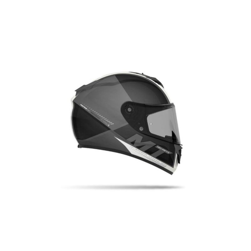 Integralny kask motocyklowy MT Rapide Overtake czarny matowy-biały