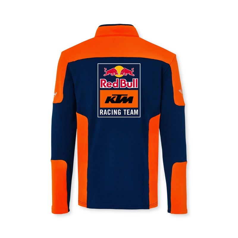 Replika bluzy KTM Team z zamkiem błyskawicznym w kolorze niebieskim i pomarańczowym wyprzedaż