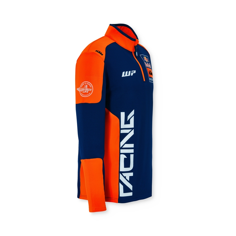 Replika bluzy KTM Team z zamkiem błyskawicznym w kolorze niebieskim i pomarańczowym wyprzedaż