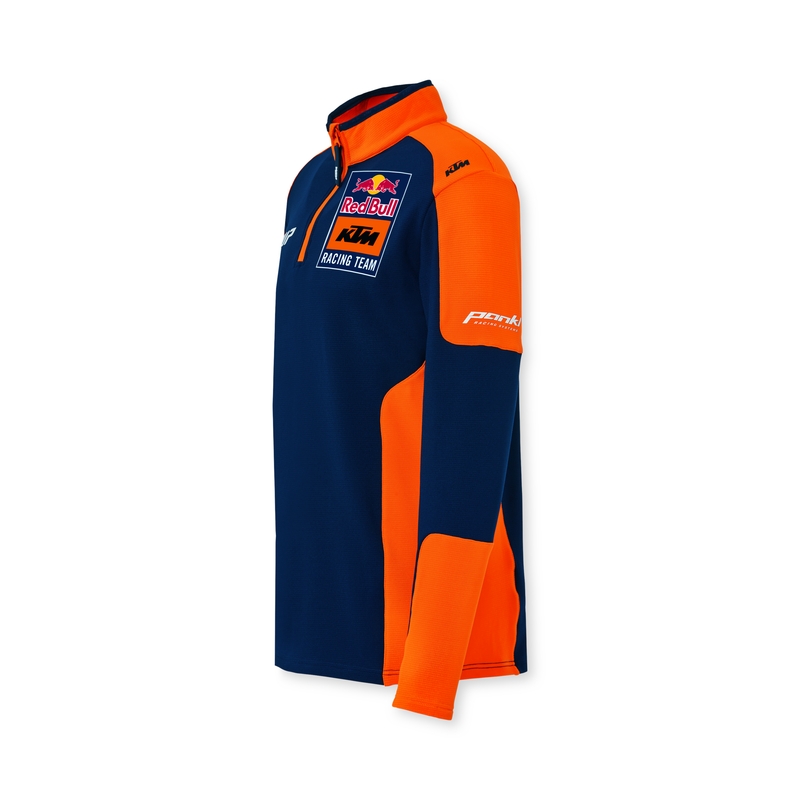 Replika bluzy KTM Team z zamkiem błyskawicznym w kolorze niebieskim i pomarańczowym wyprzedaż