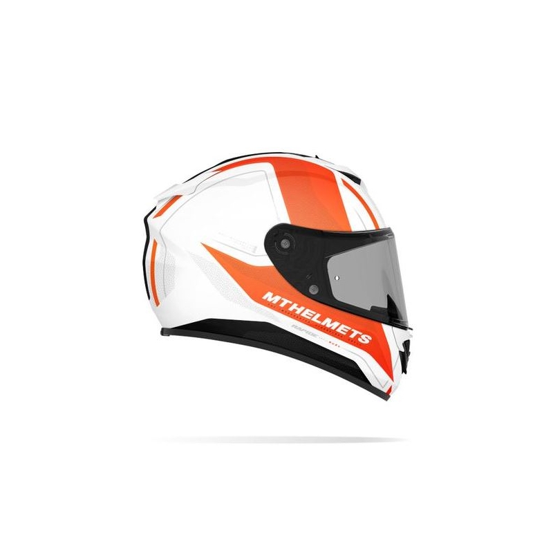 Integralny kask motocyklowy MT Rapide Duel biało-fluo pomarańczowy