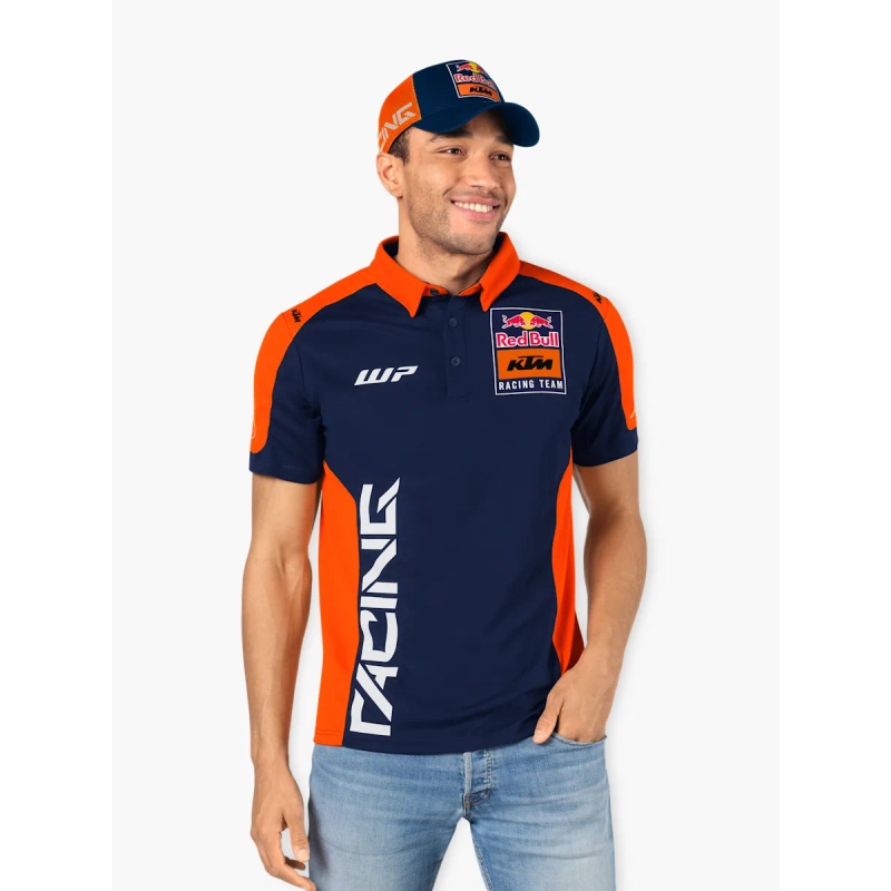 Koszulka polo KTM Replica Team niebiesko-pomarańczowa wyprzedaż