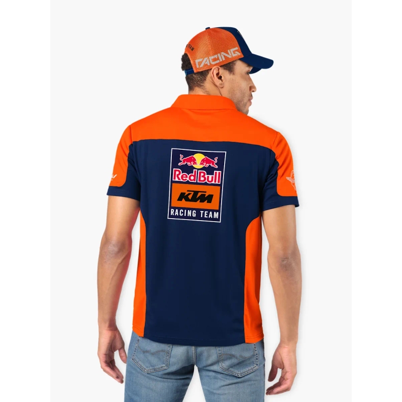 Koszulka polo KTM Replica Team niebiesko-pomarańczowa wyprzedaż