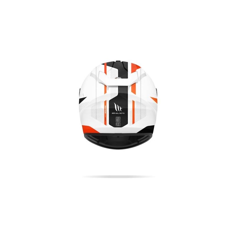 Integralny kask motocyklowy MT Rapide Duel biało-fluo pomarańczowy