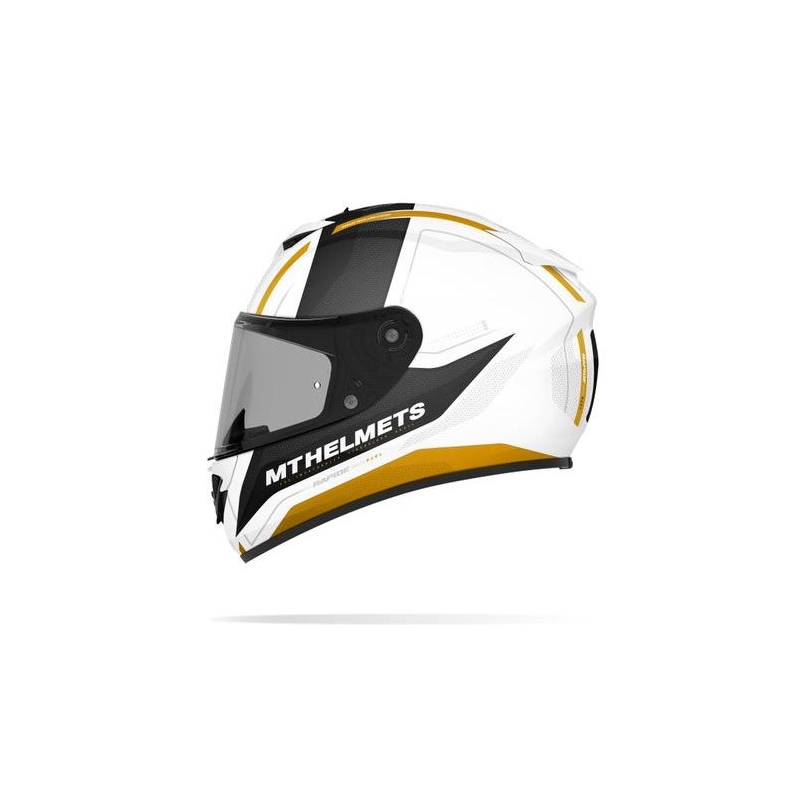 Integralny kask motocyklowy MT Rapide Duel biało-złoty