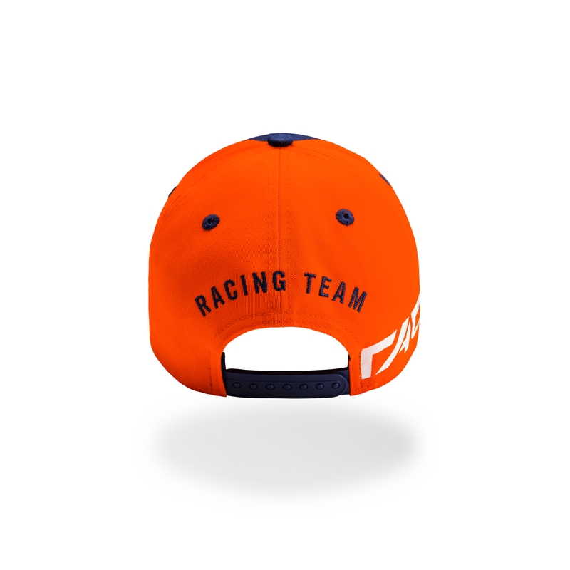 Replika zakrzywionej czapki KTM w kolorze niebiesko-pomarańczowym