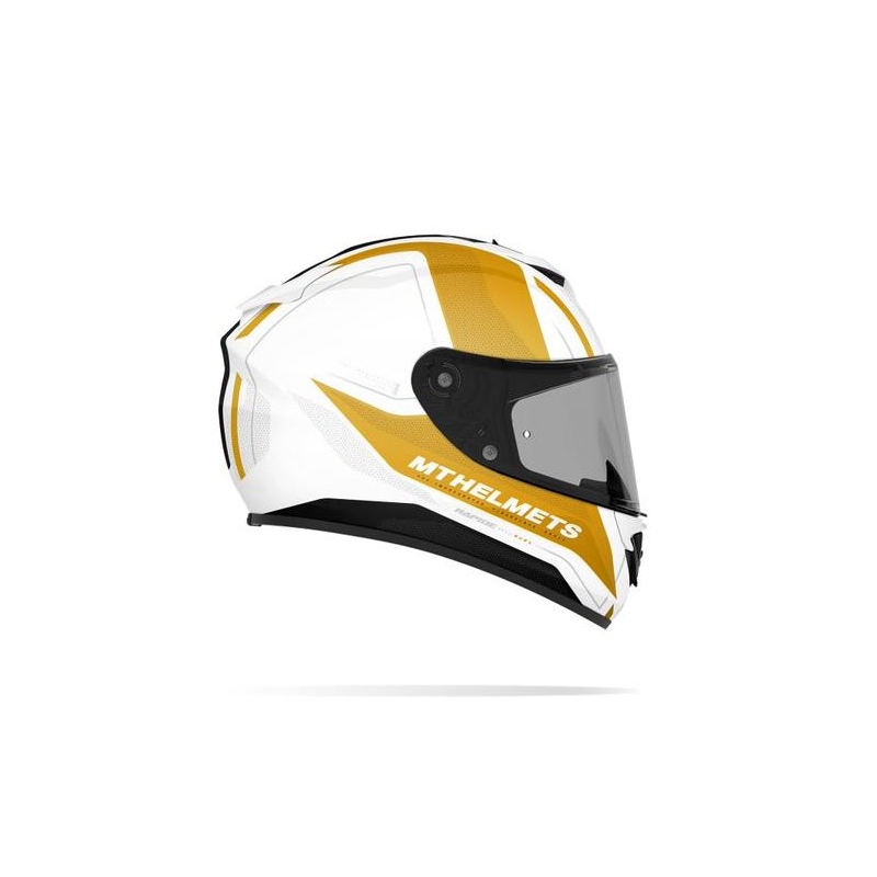 Integralny kask motocyklowy MT Rapide Duel biało-złoty