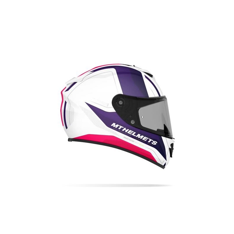 Integralny kask motocyklowy MT Rapide Duel biało-różowy