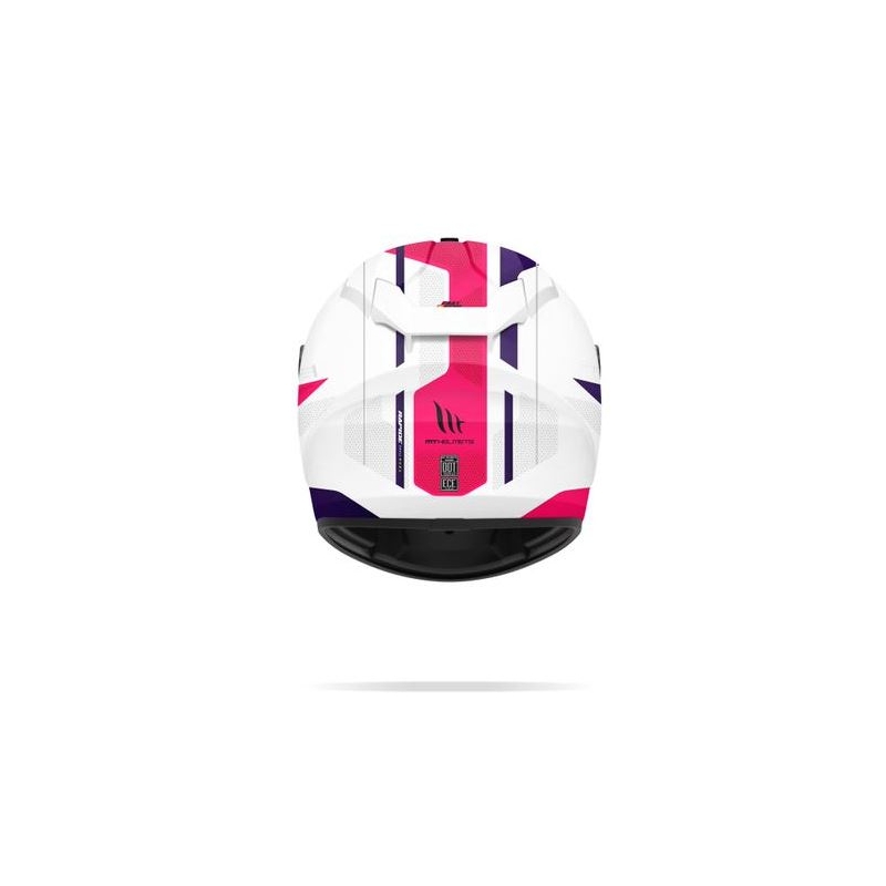 Integralny kask motocyklowy MT Rapide Duel biało-różowy