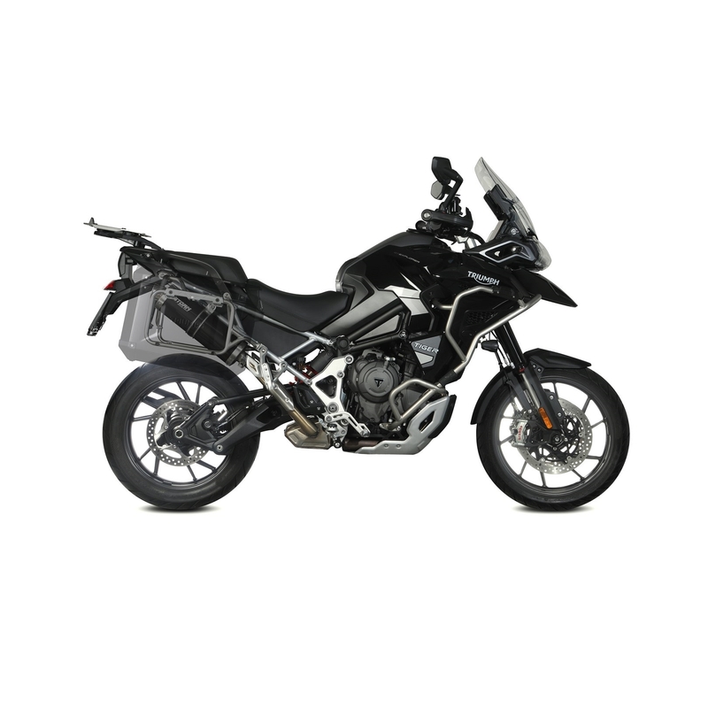 Silencer STORM OVAL Black for TRIUMPH Tiger 1200 Explorer / GT Explorer 2021-2026