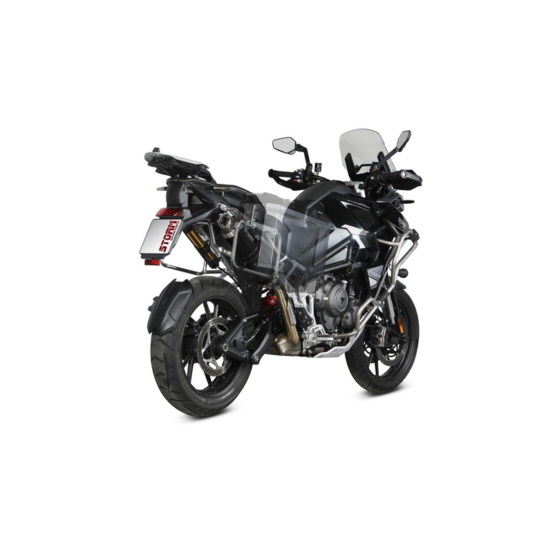 Silencer STORM OVAL Black for TRIUMPH Tiger 1200 Explorer / GT Explorer 2021-2026