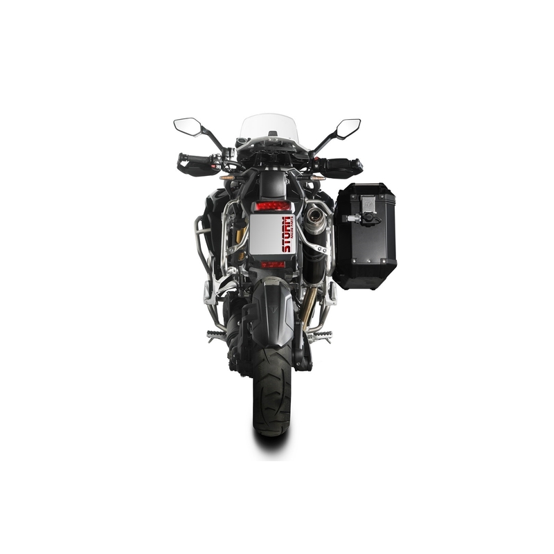 Silencer STORM OVAL Black for TRIUMPH Tiger 1200 Explorer / GT Explorer 2021-2026