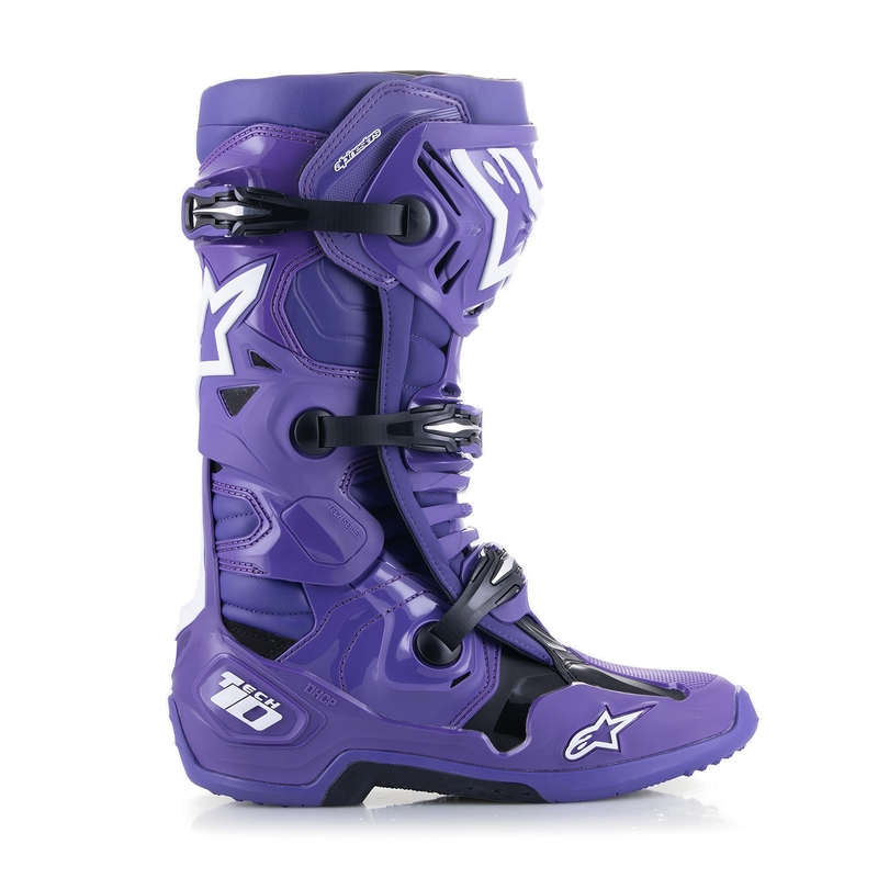 Buty motocyklowe Alpinestars Tech 10 fioletowo-czarno-białe