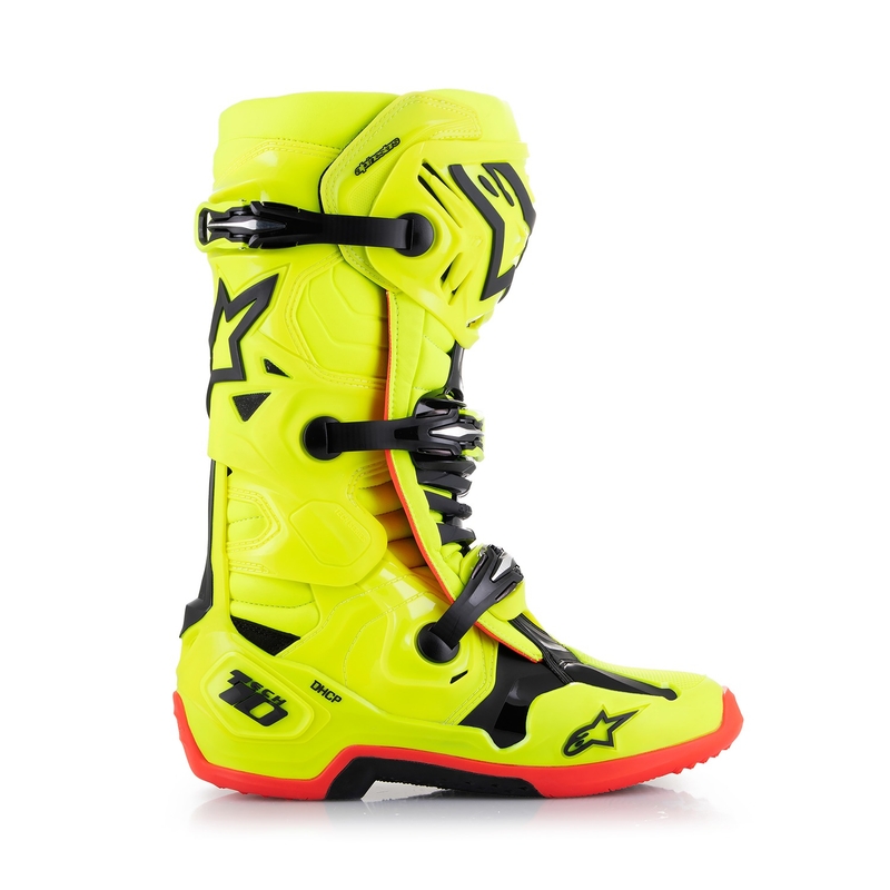 Buty motocyklowe Alpinestars Tech 10 żółte fluo-czarno-czerwone fluo