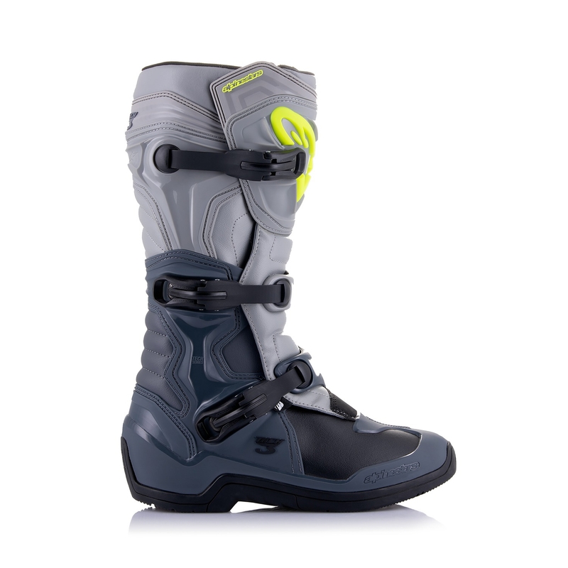 Buty motocyklowe Alpinestars Tech 3 jasnoszaro-czarno-fluo-żółte