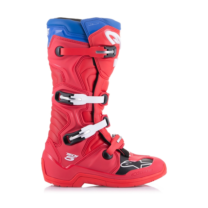 Buty motocyklowe Alpinestars Tech 5 czerwono-niebiesko-biało-czarne