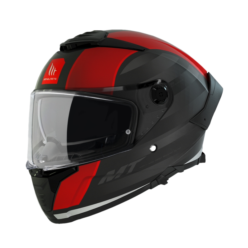 Kask motocyklowy integralny MT THUNDER 4 SV TREADS B5 czarno-czerwony