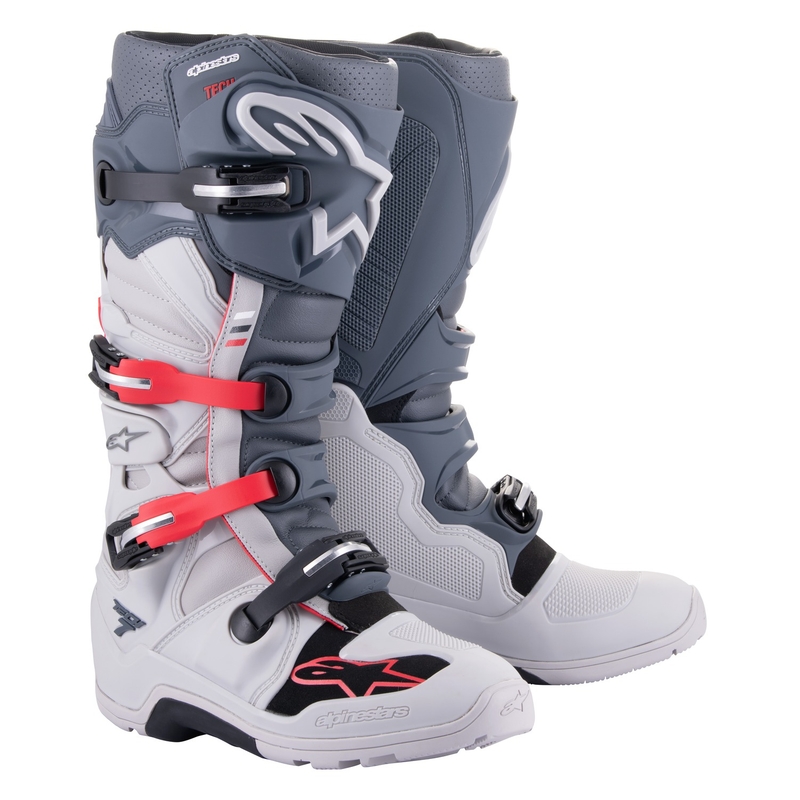 Buty motocyklowe Alpinestars Tech 7 Enduro 2024 szaro-niebiesko-czarne
