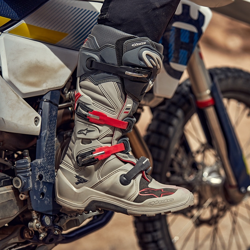Buty motocyklowe Alpinestars Tech 7 Enduro 2024 szaro-niebiesko-czarne
