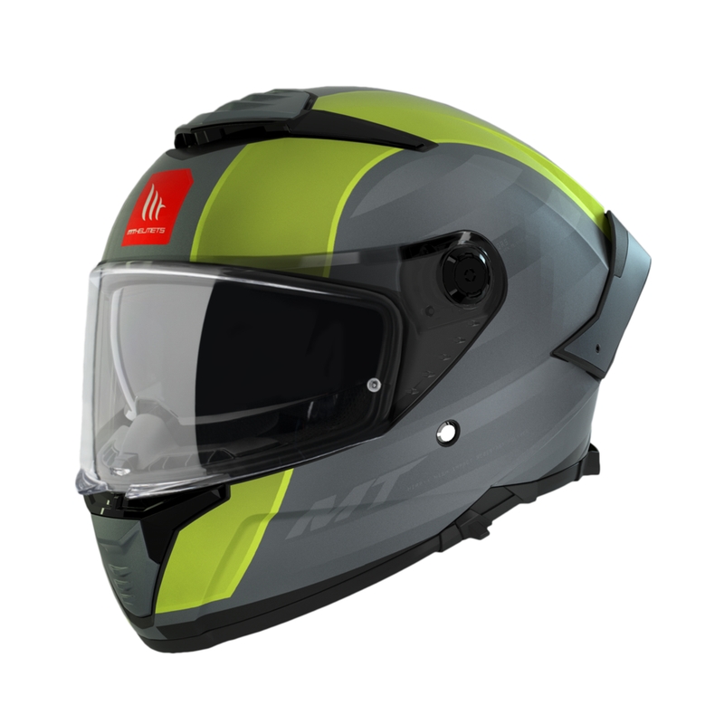 Kask motocyklowy integralny MT THUNDER 4 SV TREADS D3 szaro-zielony