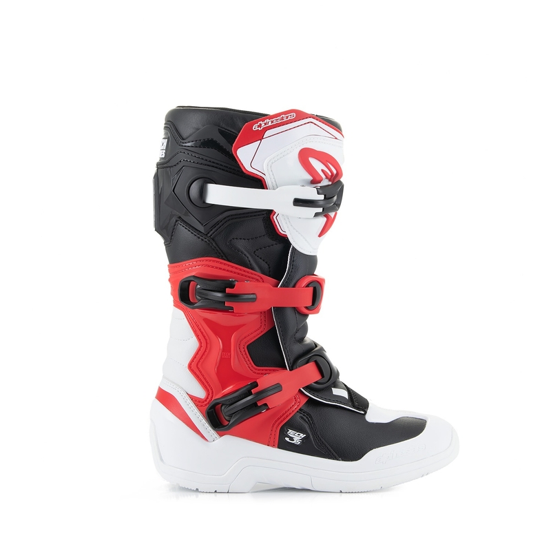 Dziecięce buty motocyklowe Alpinestars Tech 3S Youth biało-czarno-czerwone