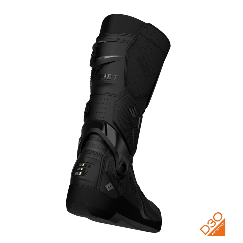 Buty motocyklowe Shot Race 8 Chrome do motocrossu, czarne
