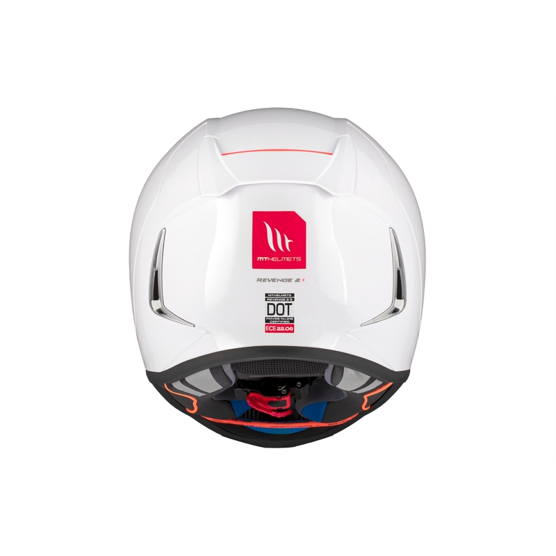 MT REVENGE 2 S SOLID A0 kask motocyklowy integralny biały błyszczący