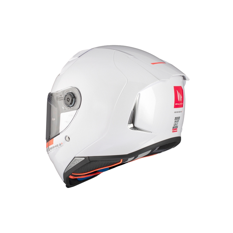 MT REVENGE 2 S SOLID A0 kask motocyklowy integralny biały błyszczący