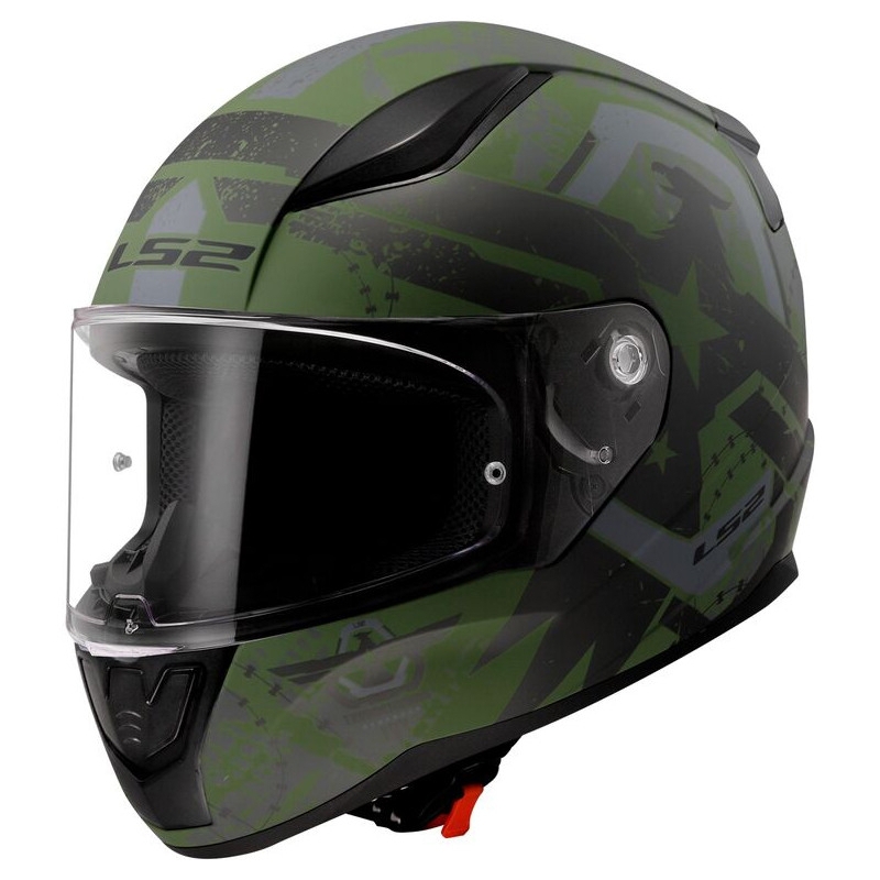 Kask motocyklowy integralny LS2 FF353 RAPID II Thunderbirds zielony matowy