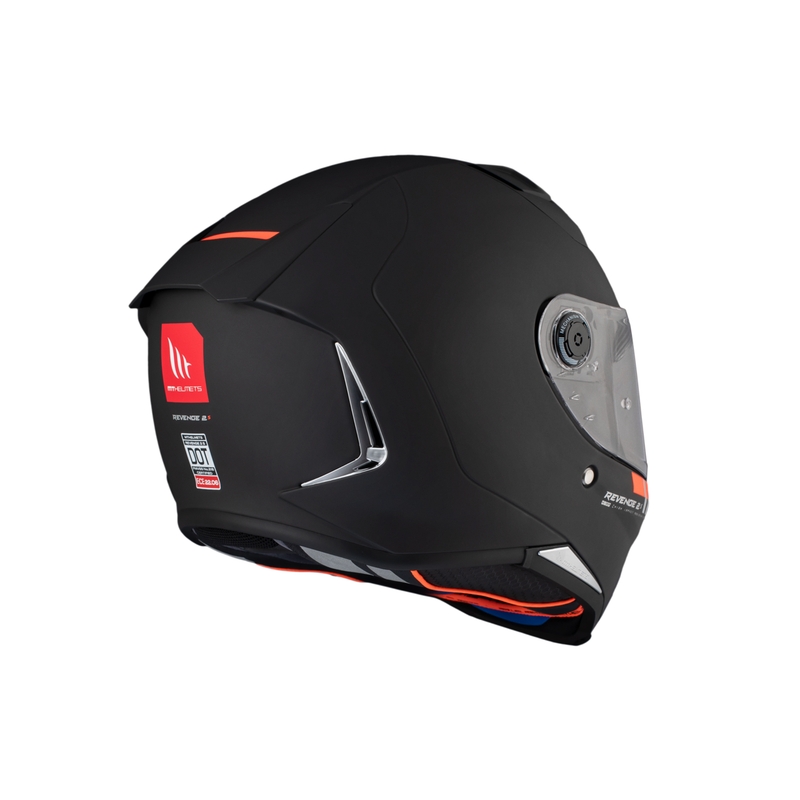Zintegrowany kask motocyklowy MT REVENGE 2 S SOLID A1 czarny matowy